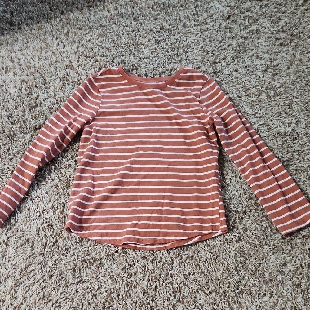 Garanimals Rust and White Striped Long Sleeve Tee